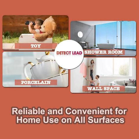 Lead Test Kit For Dishes And Surfaces With 60 Swabs Rapid 30 Second Lead Paint Testing Accurate Results displayed with uses