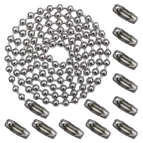 5 Meter Beaded Stainless Steel Roller Blind Chain With 12 Connectors Ball Chain Extender For Roller Blinds And Extensions image