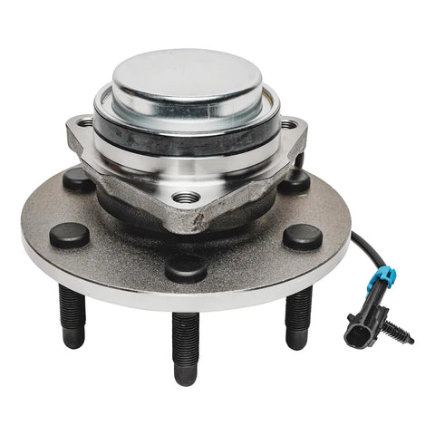 RWD Front Wheel Bearing Hub Assembly With ABS For 99-06 Chevy Silverado Sierra 1500, 00-06 Suburban 1500, Tahoe, Yukon, GMC Yukon XL 1500, Escalade 6 Lug front view
