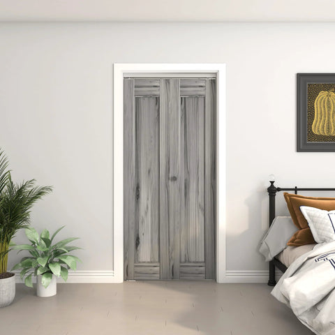 30 Inch Bifold Door Hardware Kit For Two Doors Aluminum Sliding Barn Door Top Mounted For Bathroom Bedroom Storeroom And Living Room