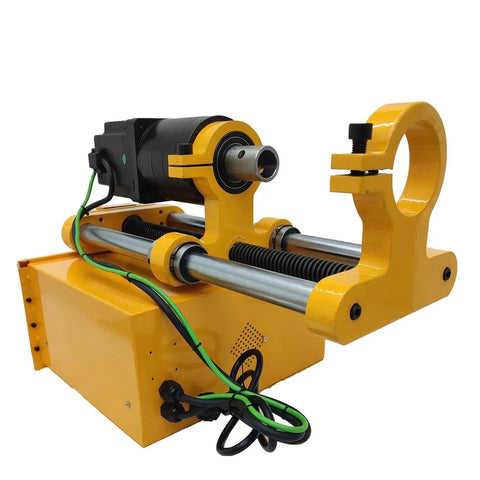 Portable Line Boring Machine for Excavators and Loaders 110V Precision Hole Drilling Tool, sturdy build, yellow and black coloring
