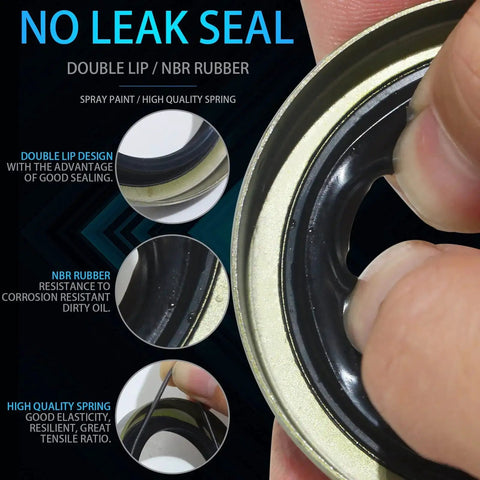 Close-up of seal from Four Sets Premium Boat Trailer Bearing Kit For 3500 Lb Axles Fits 1-1/16 To 1-3/8 Inch Spindles