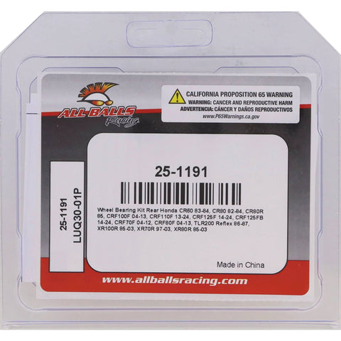 Product packaging for Honda Wheel Bearing Kit Replacement Dual Row TC Type Rubber Sealed Bearings With ABEC3 High Speed Bearings