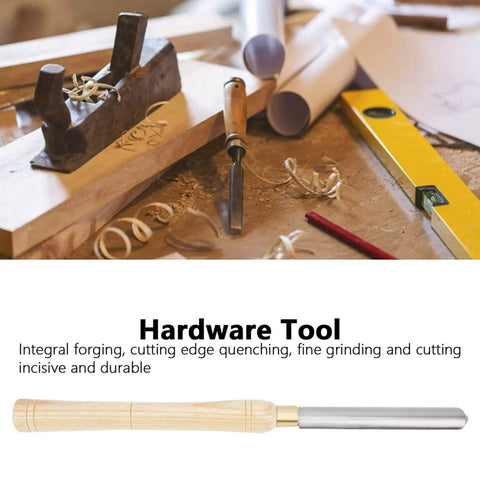 22mm HSS Roughing Gouge Lathe Chisel For Wood Turning on workshop table with ergonomic handle and woodworking tools
