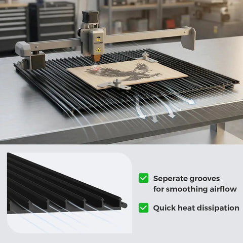 400x400mm Honeycomb Laser Bed For CO2 Laser Cutters, Desktop Engraver Accessories, Coated Working Table With Heat Dissipation