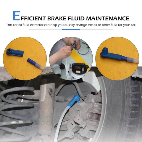 Blue Bawkars brake fluid bleeder hose, 3.93 ft, with one-way check valve for car braking system repair.