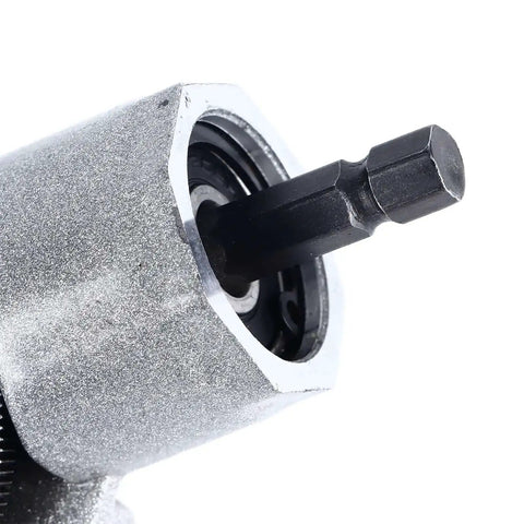 Close-up of Electric Drill Refitting Plate Shears Attachment For Thin Iron Sheets 40mm Ti Steel Cutter Disc