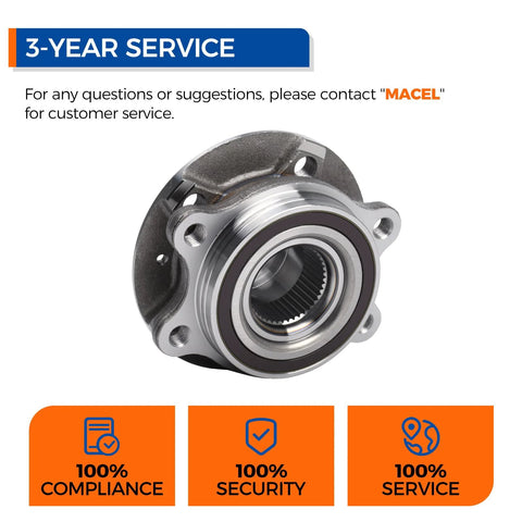 Two Pack Wheel Bearing Hub Assembly 513301 For Audi A4 A5 A6 RS5 RS7 Quattro Allroad Q5 SQ Front And Rear OE Fitment