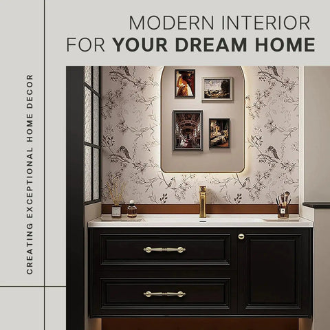 Bathroom vanity with 10 Pack Polished Gold Cabinet Pulls 5 Inch Center To Center Holes 128mm Zinc Alloy Polished Brass Drawer Dresser Handles