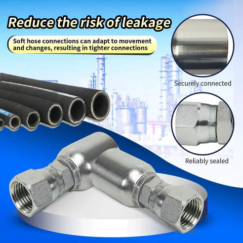 12-Pack 1/2 Inch Hydraulic Hose Fittings With 1/2 Inch JIC 37 Degree Female Swivel Crimp Ends for fluid power systems focus.