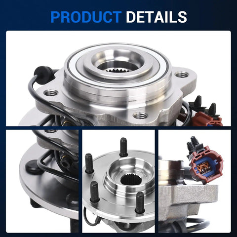 Close-up of Wheel Hub And Bearing Assembly 541004 For Nissan Armada Pathfinder Infiniti QX56 Six Lug With ABS
