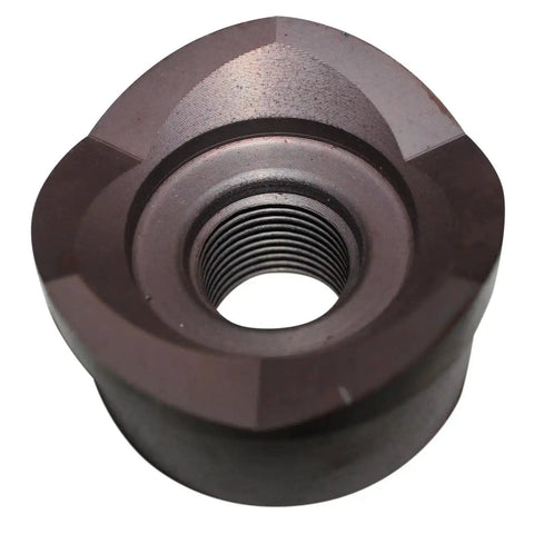 Close-up of CNC machined 4130 chrome moly punch from Knock Out Punch Set 7 Piece Tube Size Kit for plate steel