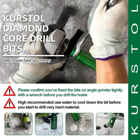 Diamond Core Drill Bit 1 3 8 Inch With 58 11 Thread For Granite Marble Concrete Quartz Countertops Dry Or Wet Drilling