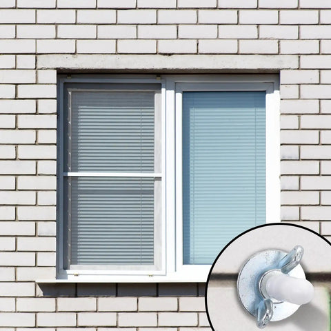 All In One Hurricane Anchor Kit 40 Set Quarter Inch 20 Thread For Window Board Panel And Shutter Mounting with protective cap installed