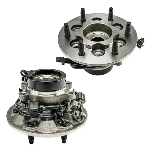 Pair Front Wheel Bearing Hub Assembly With ABS For Chevy Colorado 2004 Through 2008 4WD And GMC Canyon 2004 Through 2008 4WD Plus Isuzu I-350 2006 And Isuzu I-370 2007 Through 2008 4WD Durable Ready To Install Smooth Ride, close up view