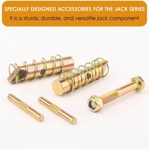 DIY Friendly All In One Lift Jack Repair Kit FK One With Climbing Pins And Springs Cross Pins Shear Bolt And Nut And Jack Lubricant For Quick Rebuilds And Easy Repairs Of Jacks Compatible With Multiple Lift Jack Models Gold Finish