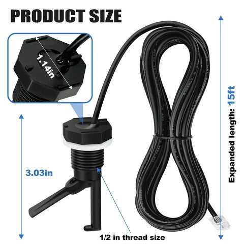 Flow Switch For Hayward Goldline Aquarite Salt Systems With 15 Foot Cable Direct Replacement For GLXFLORP