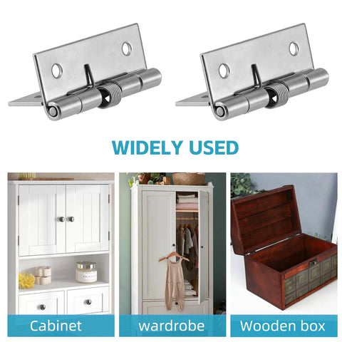 Rannb 2-inch stainless steel spring hinge, self-opening door hinge, pack of 4