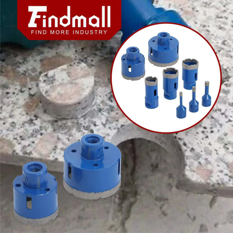 Diamond Hole Saw Drill Bit Set With 8 Pieces 6mm To 68mm M14 Threaded Core Bits for Tile Ceramic Porcelain Marble Granite Stone