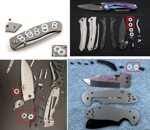 20 Pack Flat Teflon Washers For Folding Knife Pivot Pins Low Friction Bearing Shims And Spacers For Pocket Knives showcased