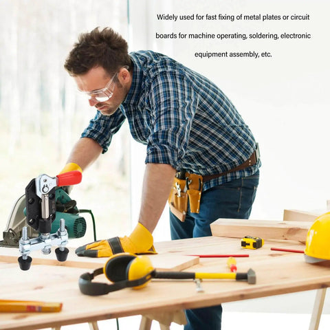Push Pull Clamp Tool With Quick Toggle, 198 Lbs Clamping Force For Metal Plates And Circuit Boards, Multifunctional Grip In Use