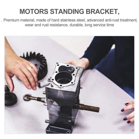 DC Motors Mounting Bracket And Gear Motors Mounting Holder 2 Pack No Frills For Support Stand shown in assembly process