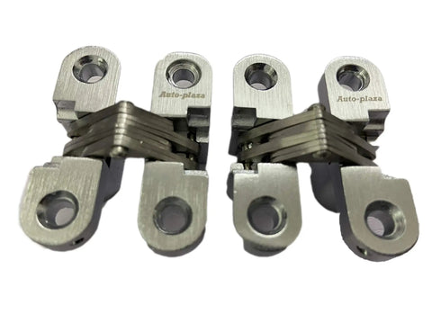 Hidden 1-3/4 Inch Stainless Steel Door Hinges Set Of 4 Concealed Barrel Invisible Hinges for cabinets, doors, and tables.