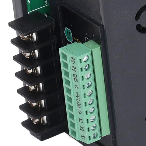 Close-up view of the Heavy Duty 3KW VFD Inverter With Single Phase Input And Three Phase Output showing terminal connections and PC board.