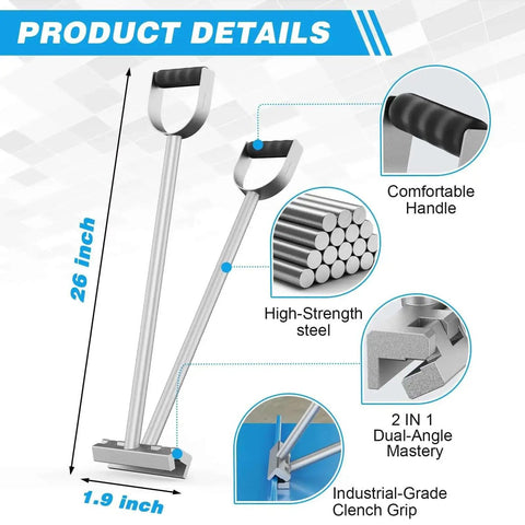 Heavy Duty Hand Seamer And Sheet Metal Bender Two In One Tool with ergonomic handle, high-strength steel, and dual-angle mastery.