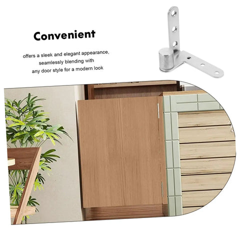 Heavy Duty Stainless Steel Hidden Door Pivot Hinges For Smooth Operation With Automatic Rebound Design Installed on Cabinet