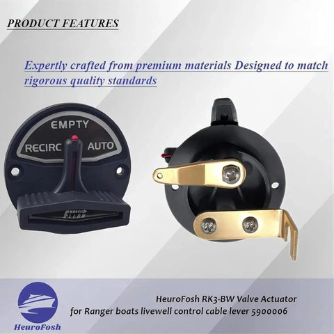 Valve Actuator For Livewell Control System On Skeeter And Ranger Boats RK3-BW Cable Lever Replacement 5900006