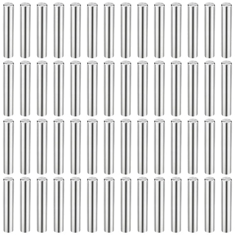 3 Mm Diameter Hardened Steel Dowel Pins, 72 Pack For Precision Alignment In Engineering Projects, Heavy Duty Bearing Steel Pins With Precision Ground Finish, Pro Grade Shop Ready Cylindrical Pins For Accurate Assembly shown in rows.