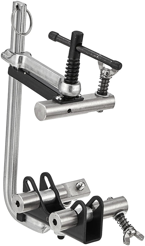 Pipe fit-up clamp CPL45 by Amazon for 2–4 in pipes; metal, silver/black welding alignment tool.