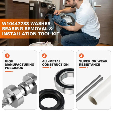 Washer Tub Bearing Installation And Removal Tool For Whirlpool Cabrio Maytag Bravos XL And Kenmore Elite Top Load Washers with product features