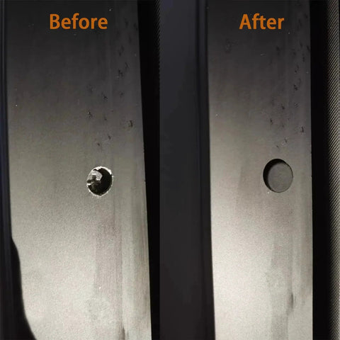 Before and after using Assorted Rubber Plugs For Round Holes In Black Silicone Stoppers 110 Pieces In 9 Precise Sizes