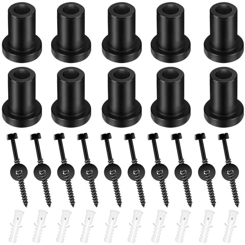 10 Piece Barn Door Spacers Kit for Sliding Track Hardware with 1-5/16 Inch Spacers, Screws, Lag Bolts and Wall Anchors