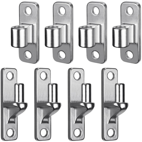 304 Stainless Steel Gate Hinges Heavy Duty 600 Pound Capacity Five Eighth Inch Non Welded One Piece Design