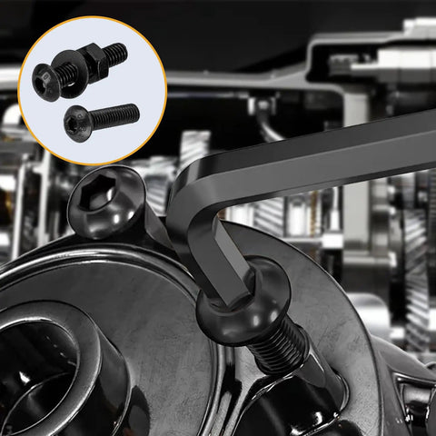 Close-up of 615 Piece M2 Screw And Nut Kit with hex socket button head cap screws, nuts, washers, and bolts in use