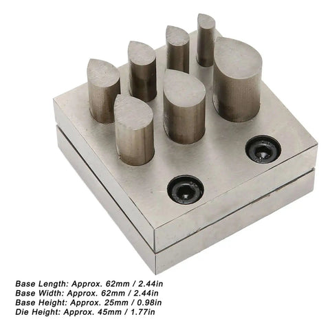 Drop Shaped Disc Cutter Set Pro Grade 45 Steel Jewelry Making Tools with flat bottom for precise hole punching