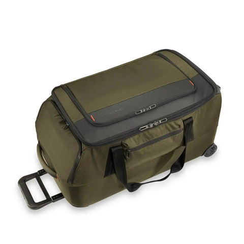 Do It All 27 Inch Medium Upright Duffle With Wheels Softside Checked Luggage Hunter ZDX Collection, 2-in-1 duffle and rolling suitcase, top view
