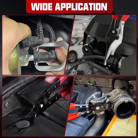 9 Piece Hose Clamp Pliers Set For Fuel Line Disconnect And Hose Removal Tool Kit Including Relay Puller Straight Clamp Pliers panel application
