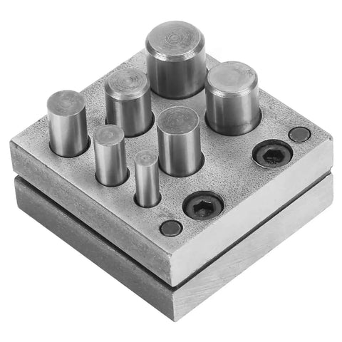 7 Holes Punch Die Disc Set For Jewelry Making, Dope Alloy Steel Punch Die Cutter, visible metal forming tool for crafting discs