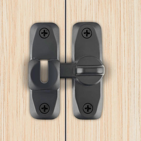 2 In 1 Barn Door Lock With 90 And 180 Degree Flip Sliding Barn Door Latch for Doors Gates Pet Doors Garage Bathroom Window