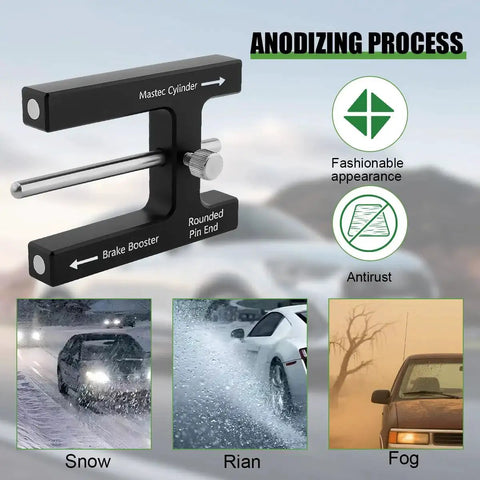 Front view Amazon Sandfren brake booster adjustment tool, aluminum magnet design, push rod gauge, universal SUV/Truck/RV
