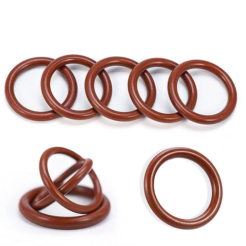 Amazon BUSY-CORNER 185-Piece FKM brown O-ring kit, AS-568 sizes, IDs 2.57–20.22 mm, thickness 1.78–3.53 mm
