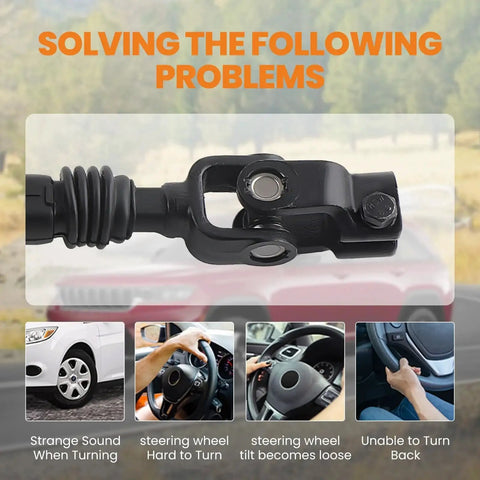 Adjustable Length Power Steering Intermediate Shaft For Jeep Cherokee 1984-1994 with problem-solving features displayed