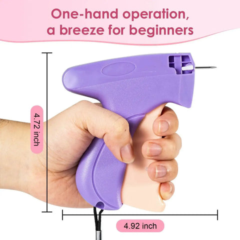 Quick Fix Gun For Clothes And Tagging Tool For Retail Repairs, Hemming And Fabric Fixes With A 5mm Fine Needle in hand