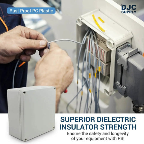 Weatherproof Polystyrene PS Plastic Junction Box Enclosure For Outdoor Electrical Conduits installation showing wiring setup