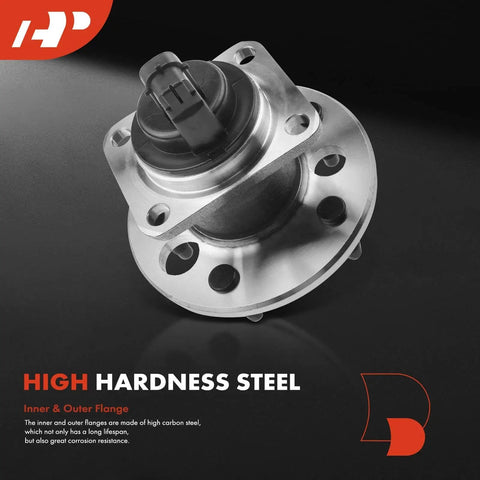 Rear Wheel Hub and Bearing Assembly ABS Single Unit 5-Lug Compatible: Chevrolet Malibu, high hardness steel close-up