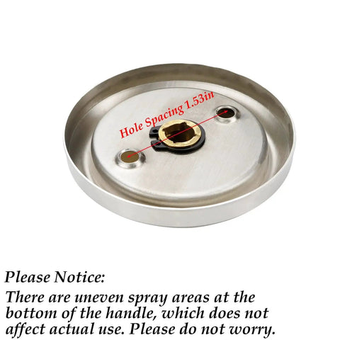 Two Pack Round Recessed Hidden Concealed Cabinet Pulls for Doors and Closets showing bottom with mounting hole spacing